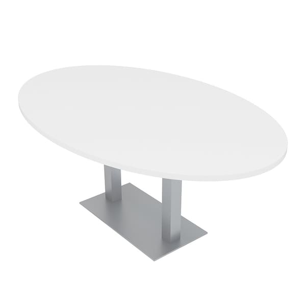 45.25 in W, 84 in L, 29 in H, Engineered Wood Top, White